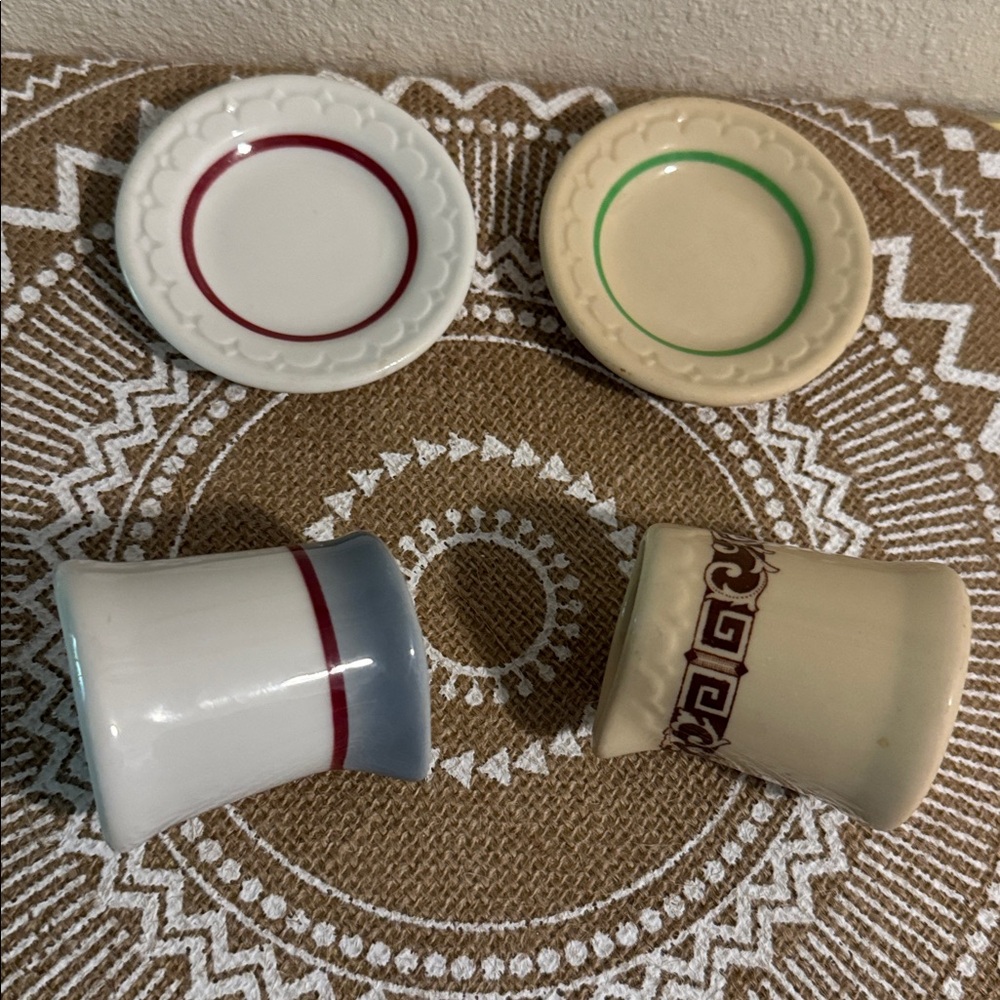 Syracuse China Econo-Rim Ceramic Cream and butter pat sets railroad/hotel ware - Picture 5 of 6